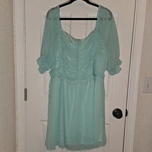 Andree Aqua Textured Dress